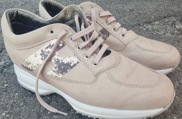 Chaussures Hogan à paillettes rose