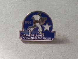 Pin Abzeichen GL - GR Schwingfest Schwingen Mollis GL 1994