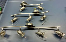 3 Deckenleuchten Schienensystem silber ( 9 Spots ) gebraucht