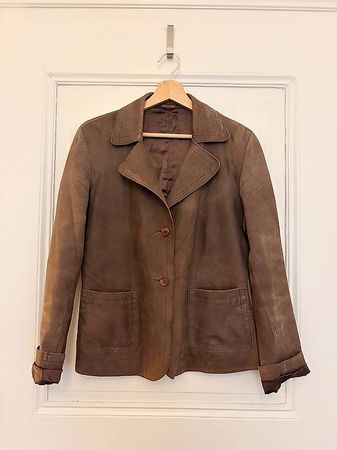 Lederjacke braun Grösse S