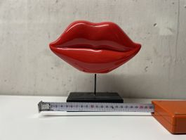 Rote Lippen Skulptur Pop Art Deko