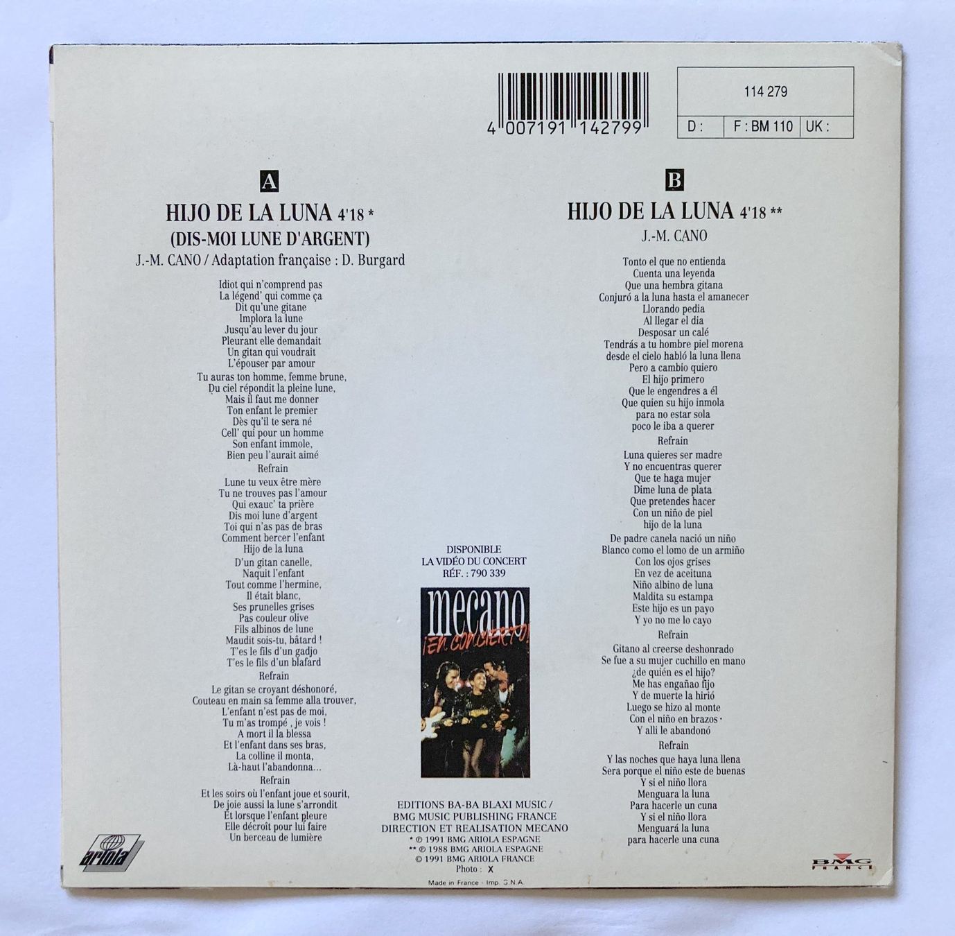 Vinyles: MECANO - HIJO DE LA LUNA – D'occasion à Bottens par hotter-than-hell 1