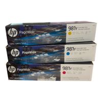 3x HP 981Y Original PageWide Druckerpatronen –Neu & Original