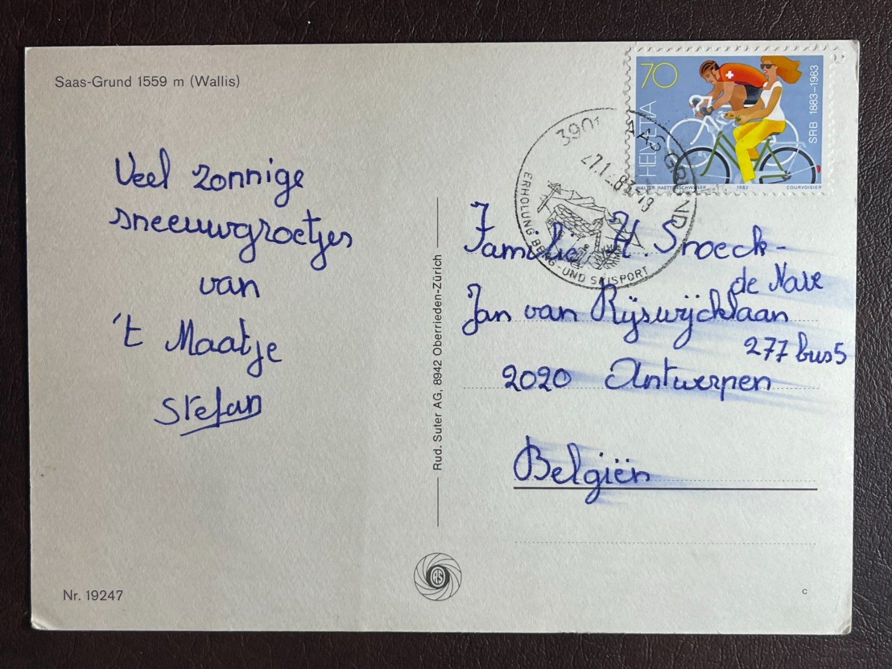Cartoline postali: Saas-Grund – Usato da Steg VS venduto da _vinci_ 1