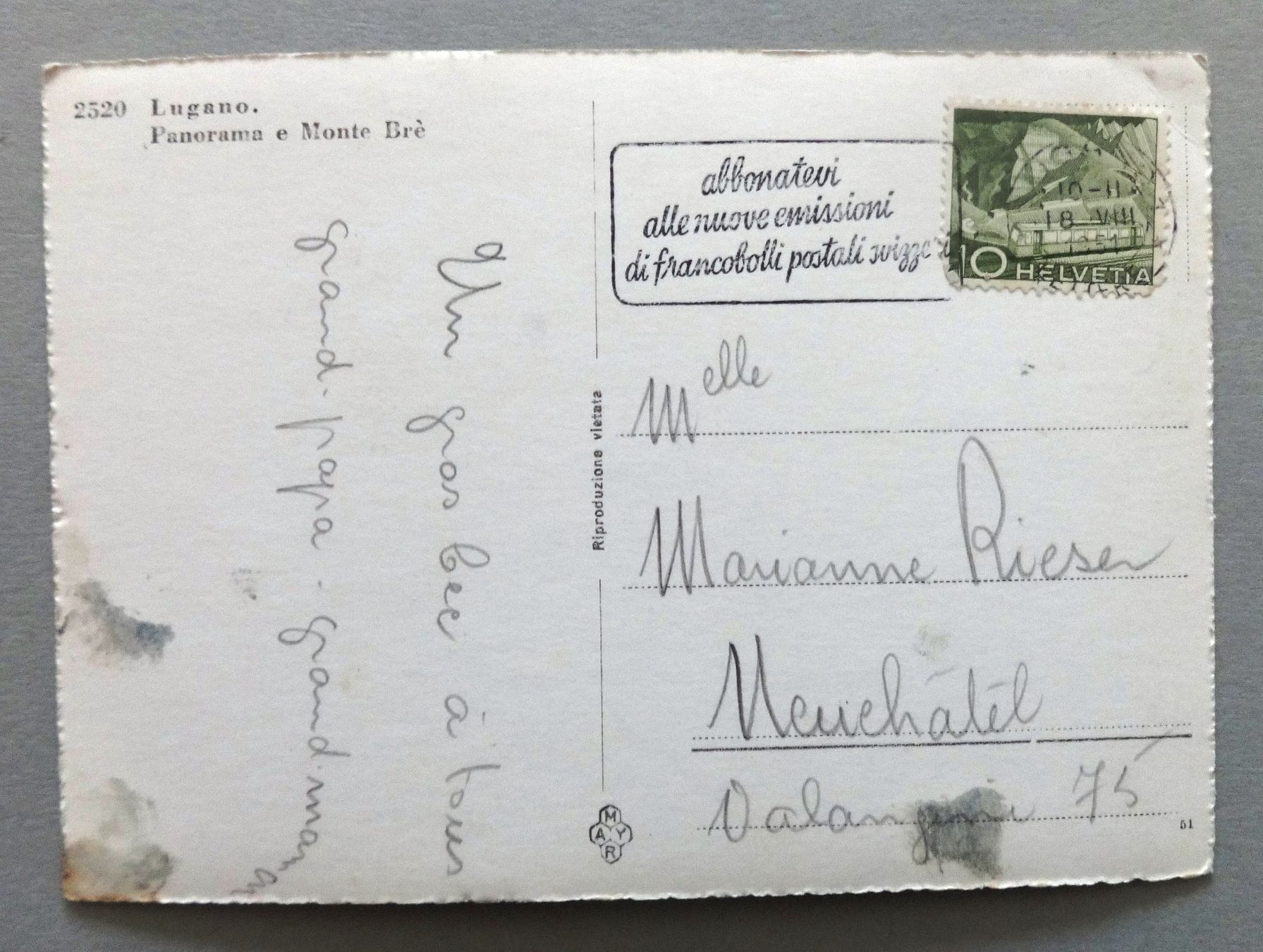 Cartoline postali: Lugano, Panorama e Monte Brè – Difettoso da Fétigny venduto da Billy2miny 1
