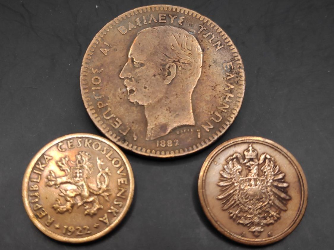 Alle Münzen: 1875 DE / 1882 GR / 1922 CZ – Gebraucht aus Sirnach von Trekk64