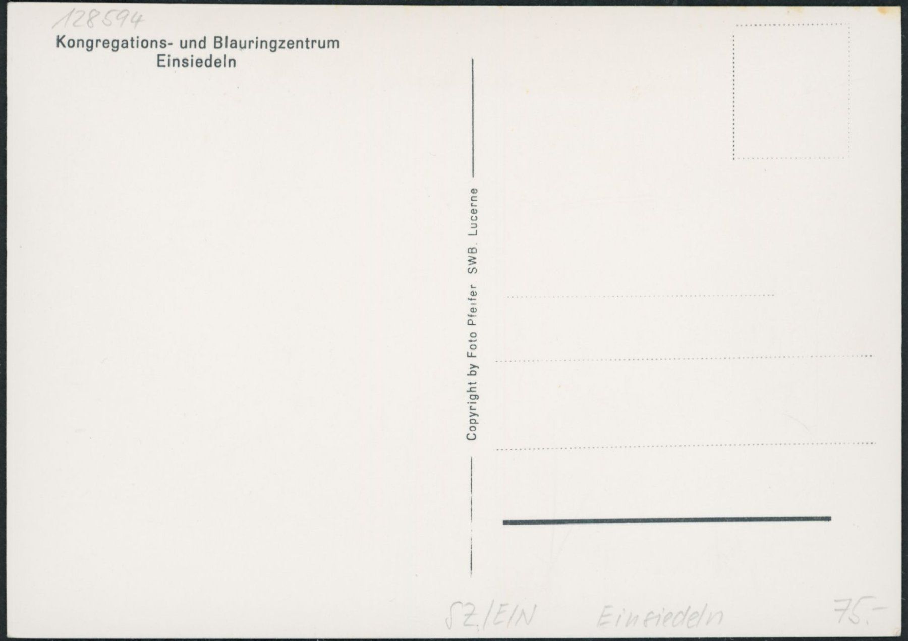 Cartes postales: SZ Einsiedeln – Neuf (Voir description) à Schindellegi par stationary 1