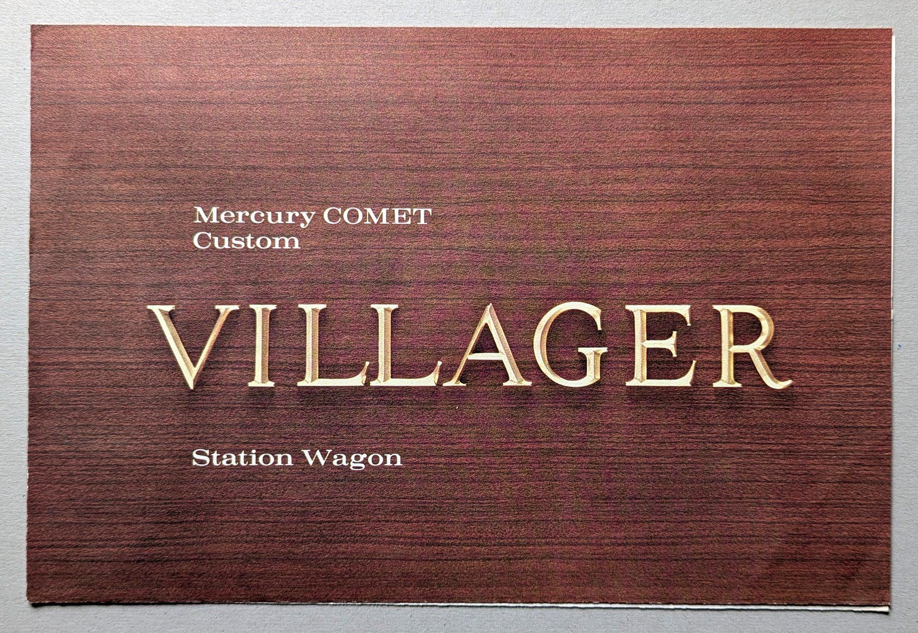 Mercury Documenti: Faltprospekt "Mercury COMET / VILLAGER / Station Wagon – Nuovo (secondo la descrizione) da Olten venduto da VanishingPoint.71