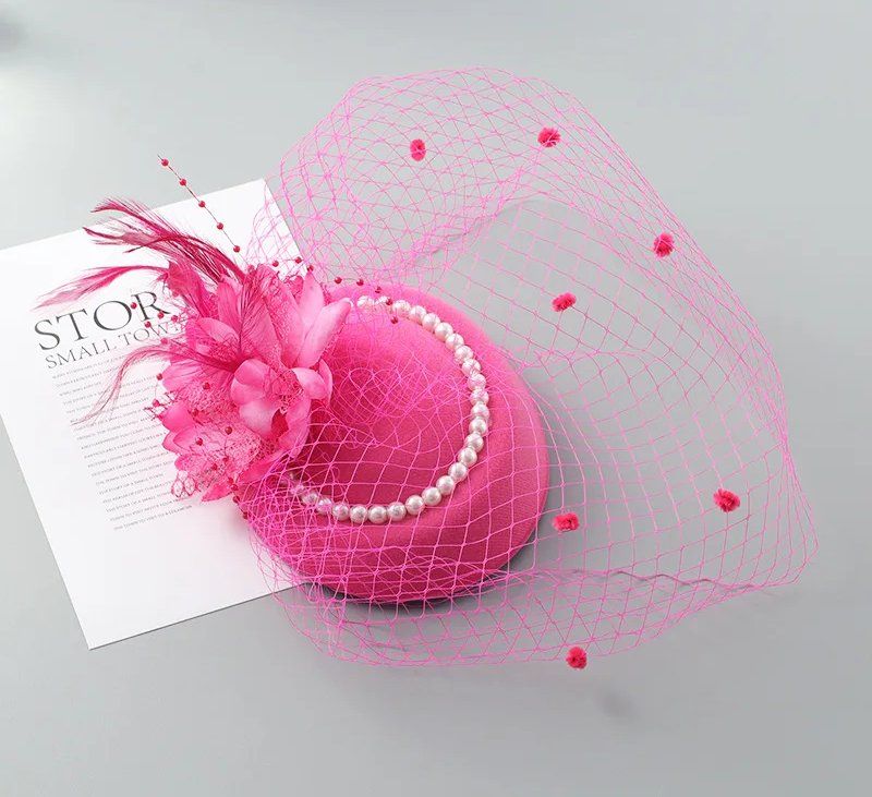 Hüte, Mützen & Caps: Rosa Hut britischen Stil - Chapeau Rose style British – Neu und originalverpackt aus Lausanne von FASHION-WORLD-SHOP