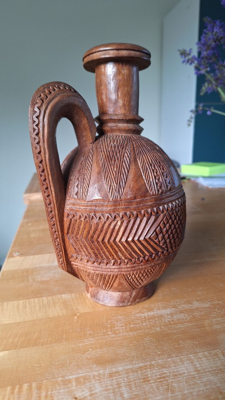 Vasi & Recipienti: Wunderschöne handgeschnitzte Vase Holz – Usato da Dornach venduto da bals28 5
