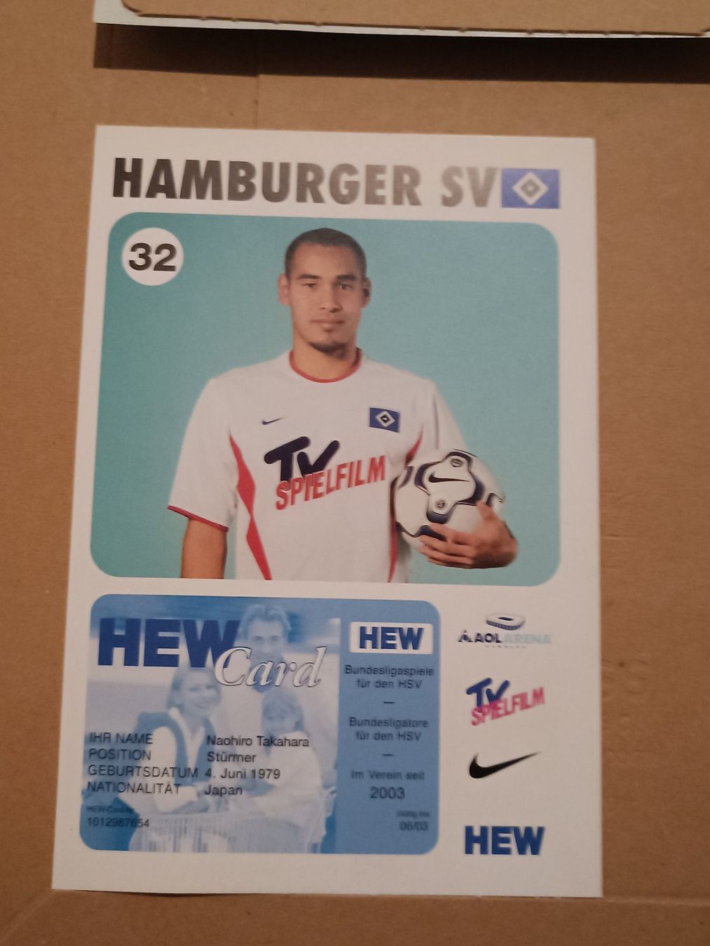 Autografi: Naohiro Takahara - HSV 2003 - handsigniert – Usato da Menziken venduto da Autogramme 1