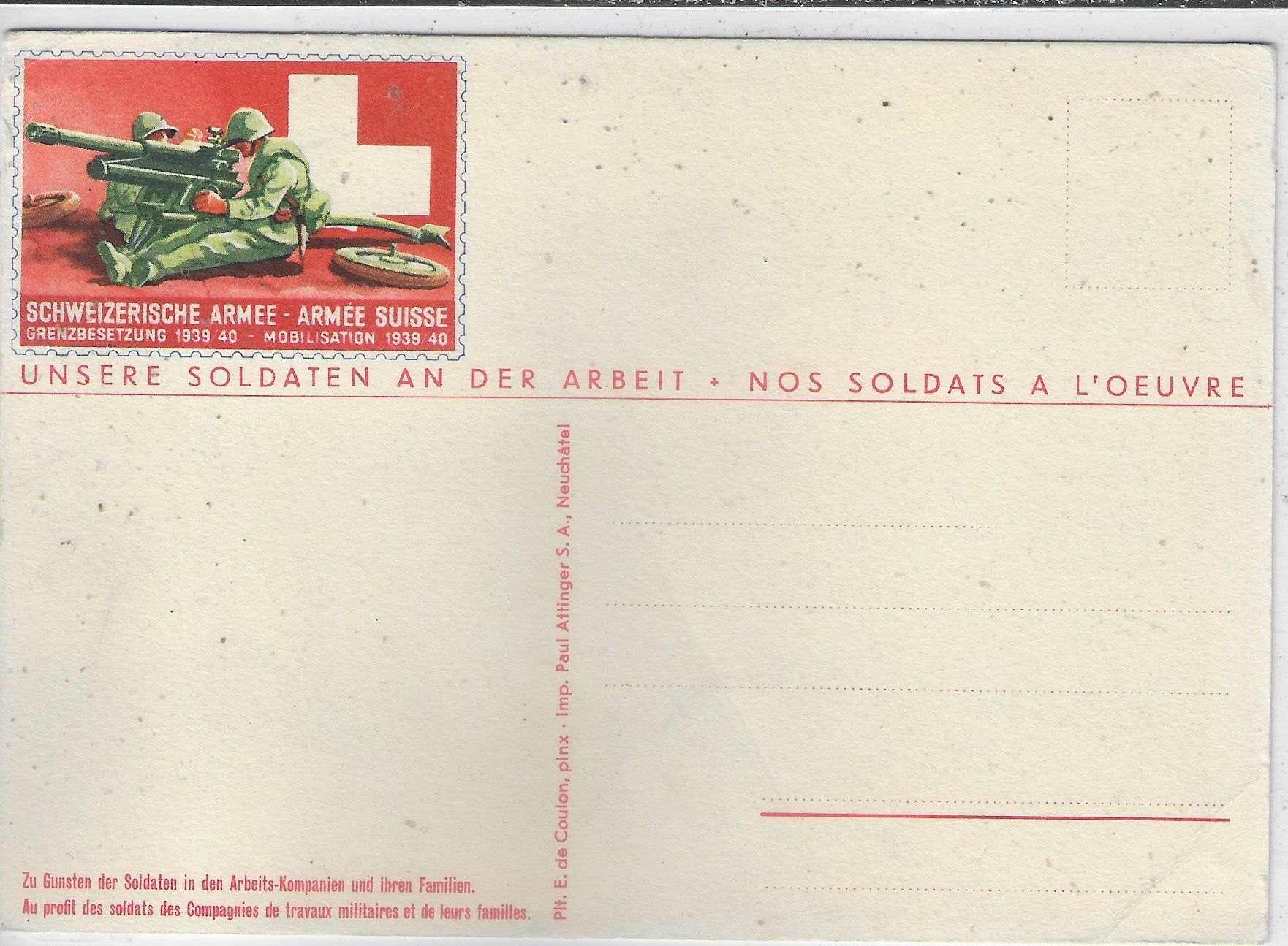 Cartoline postali: Armee Suisse - Stop-Bunker an einer Einfallstrasse – Usato da Ettingen venduto da Kartenplanet 1