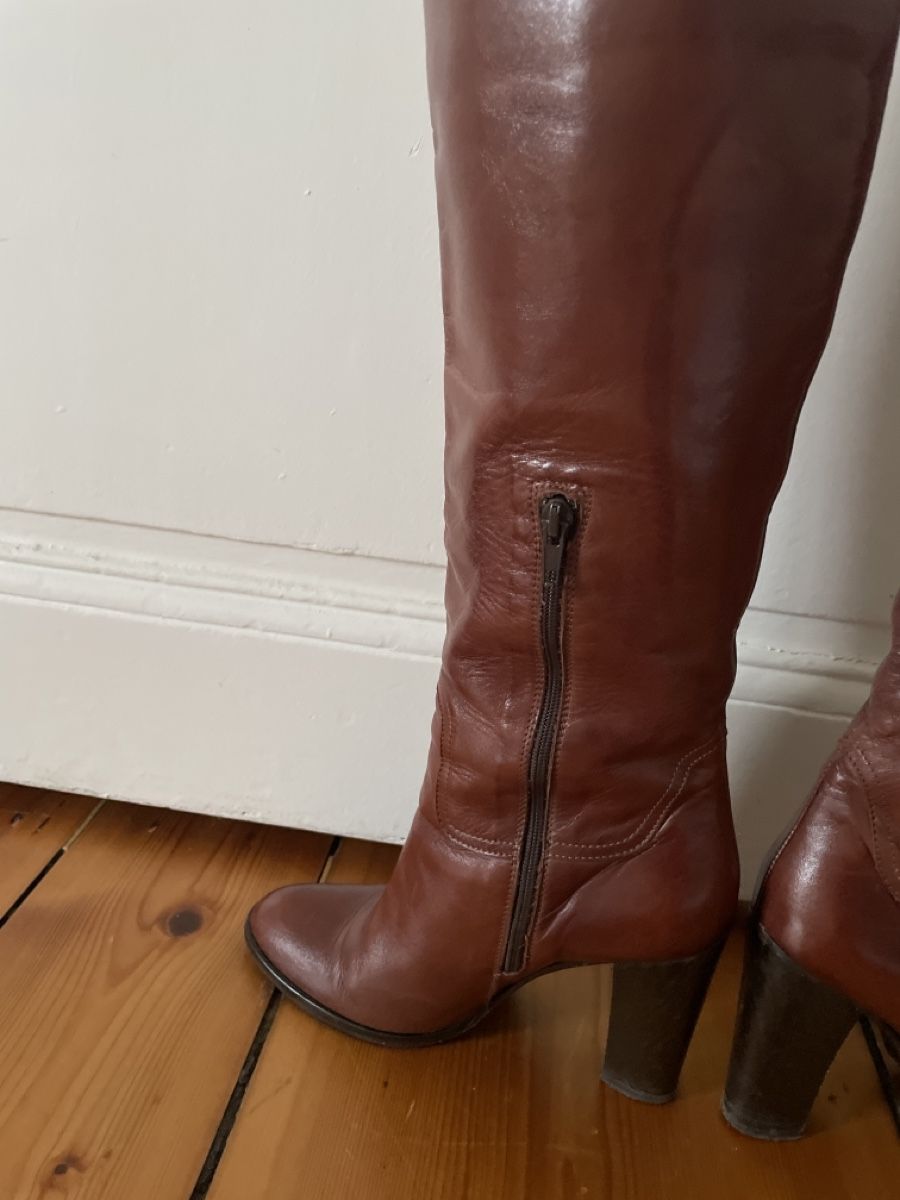 Scarpe da donna: Italian leather boots/size 38/10cm heels – Usato da Genève venduto da iimon3 3