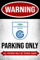 GC Parking Only Blechschild Grasshopper altes Logo Englisch