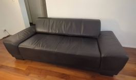Leder Sofa Schwarz 3er couch