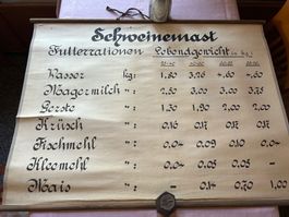 ANTIKES SCHWEINEMAST FUTTERATIONEN PLAKAT