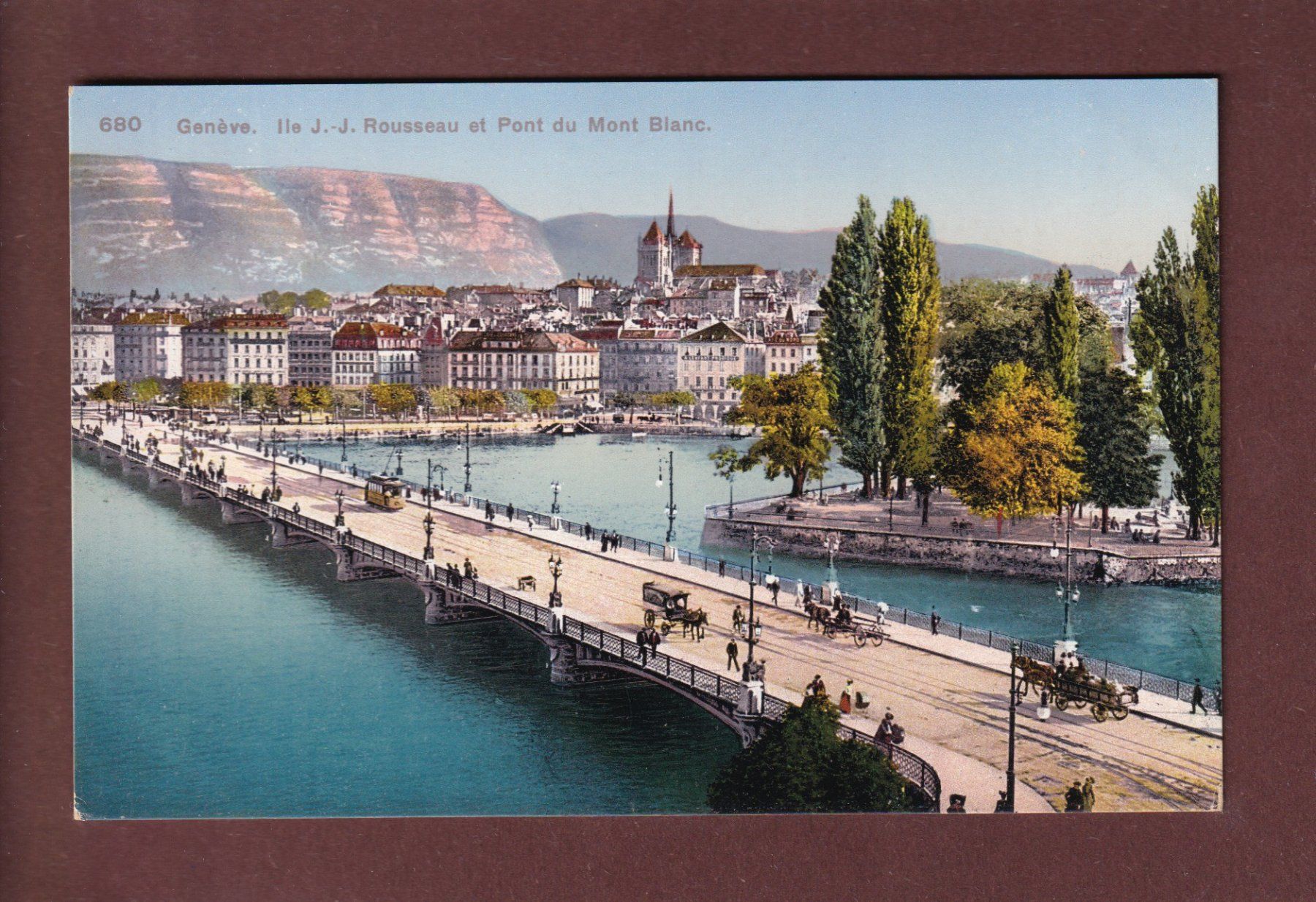 Cartoline postali: GENEVE - Pont du Mont Blanc – Usato da Pully venduto da nicecards