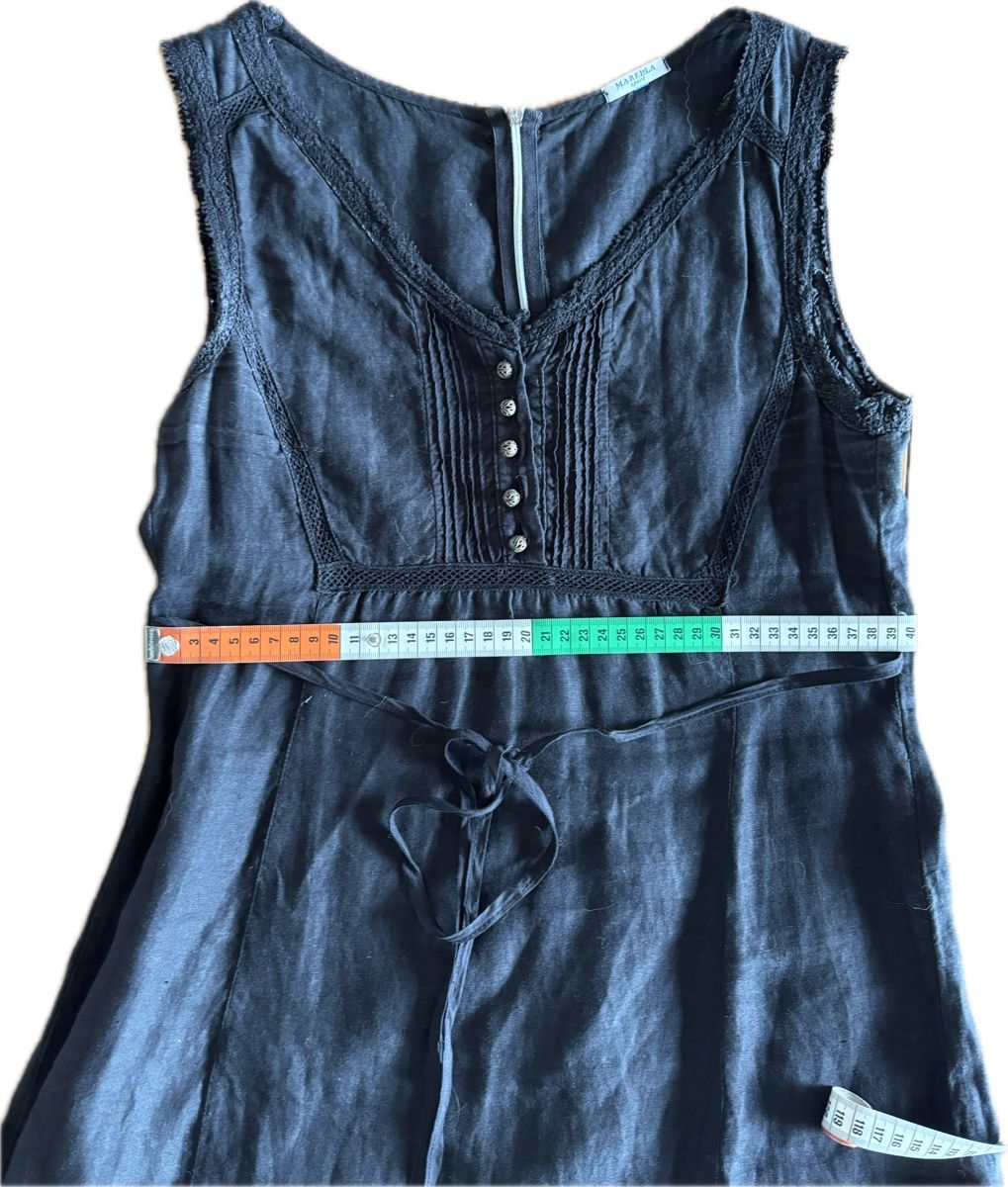 Marella Kleider: Robe lin Marella Sport, taille 36, noire – Gebraucht aus Dotzigen von SecondHandGems 3