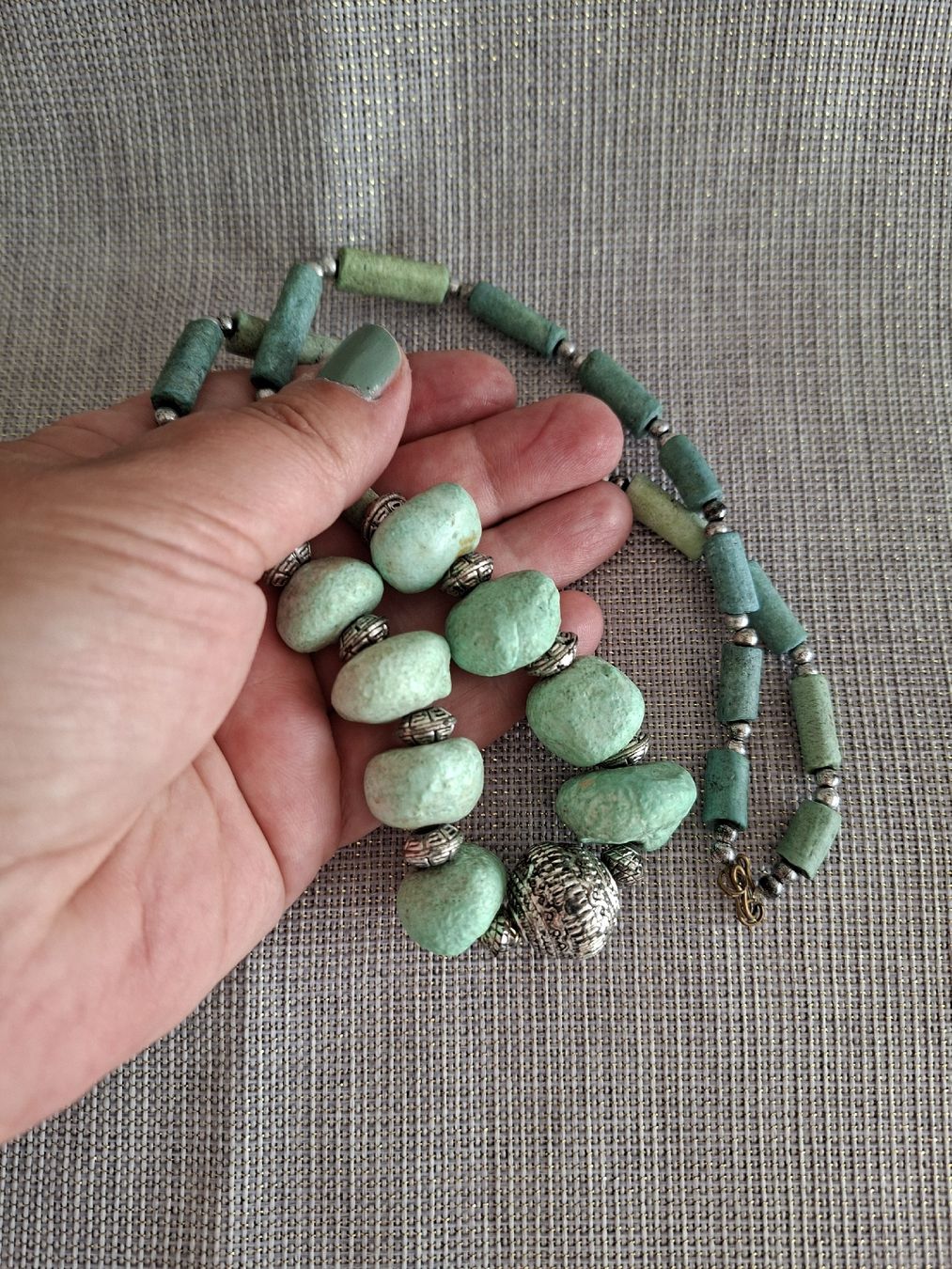 Colliers: Collier statement bohème vert – D'occasion à Lutry par Sim_Sta 3