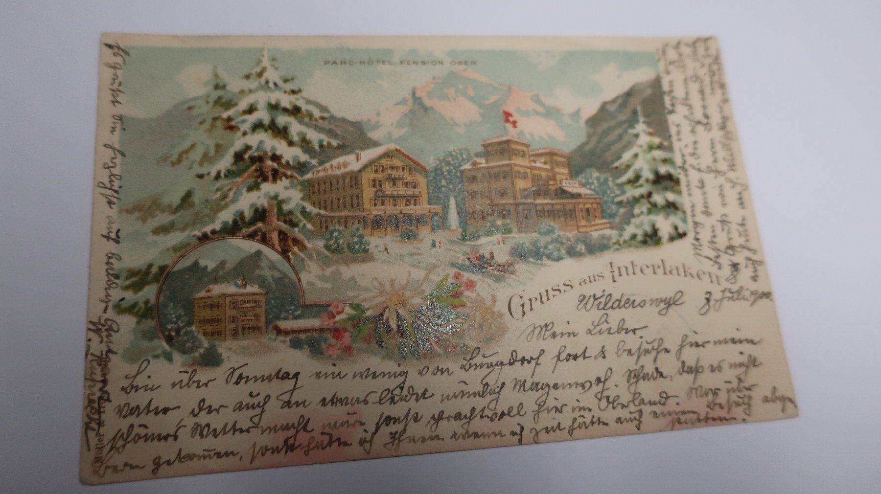 Cartoline postali: Gruss aus Interlaken (1900) – Usato da Cormoret venduto da Pascalll2001 3