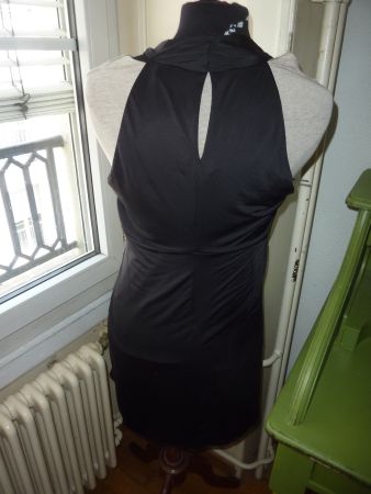 robe noir fluide col V taille M ESTIVAL pour femme