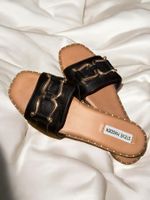 Steve Madden Pantoletten schwarz mit goldenen Details Gr 41