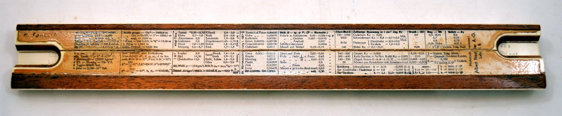 Taschenrechner: Holz Rechenschieber Albert Nestler Nº 23 – Gebraucht aus Esslingen von  2