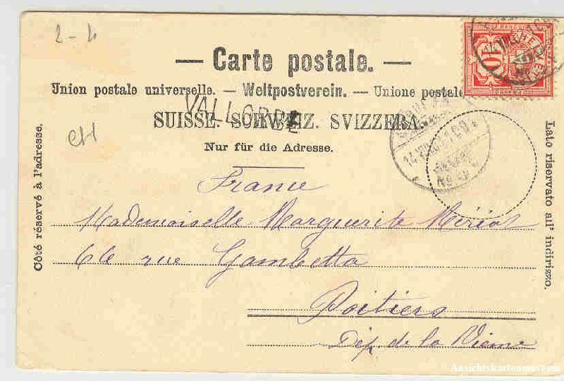 Cartoline postali: Chut du Day + 1903 – Usato da Emmenbrücke venduto da teestube 1