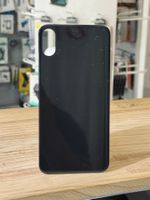 Vitre arrière iPhone X Noir (Grand trou) avec double scotch