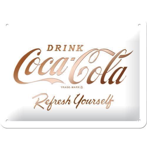 Coca-Cola Insegne: Blechschild 3D-COCA-COLA-REFRESH YOURSELF-15X20CM – Nuovo e nell'imballaggio originale da Rupperswil venduto da big-one-sale