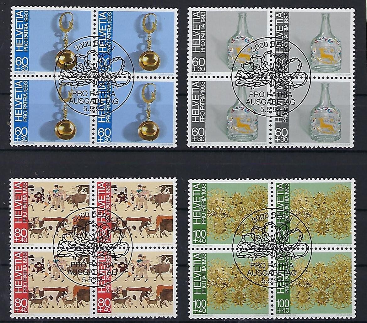 Tutti i francobolli: 1993 Pro Patria Viererblocks ET.  15380 – Usato da Lunden venduto da Animus999