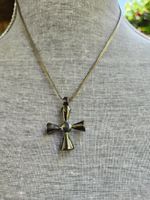 Echt Sterling Silber Kette mit Kreuzanhänger