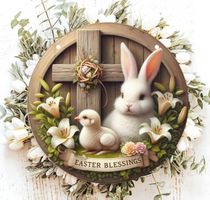Frohe Ostern Hasenschild