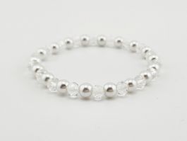 Damenarmband Perlenarmband Weiss