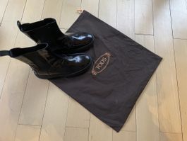 TOD'S Black Leather Women Boots (New)