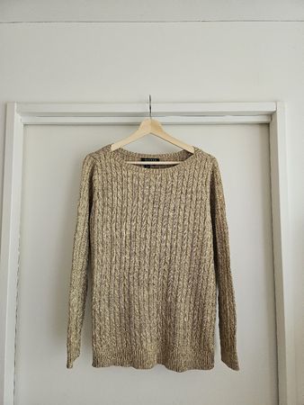 65%Silk Ralph Lauren Shimmering🍂 Sweater in Oversized L