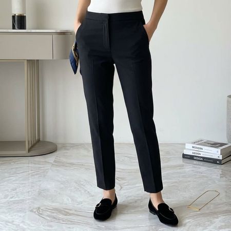 Pantalon Élégant Massimo Dutti Noir
