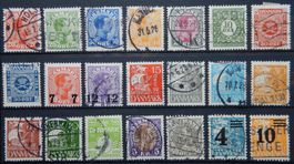 Dänemark ex. Kat. 146-216 gest. 1925/34 Kat. 38 Euro