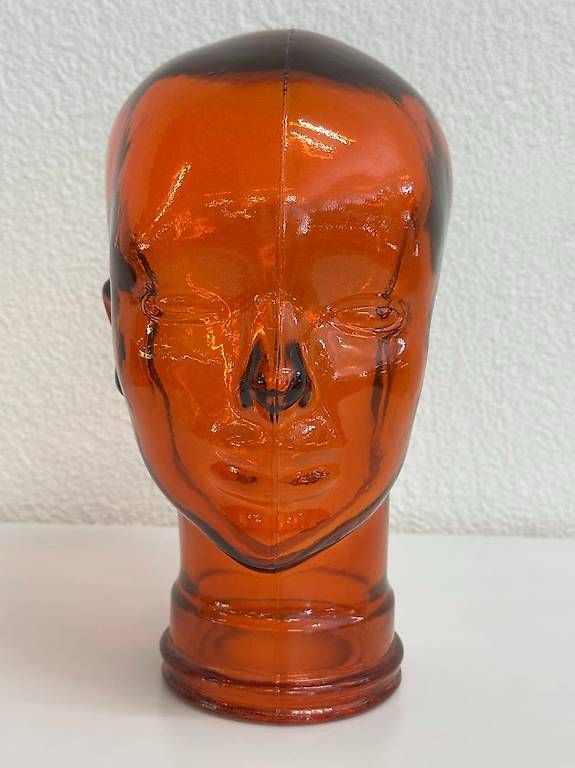 Sculture & Statue: Vintage Glasmannequin Kopf in Orange – Usato da Obernau venduto da Arche_Noah_Brocki 1