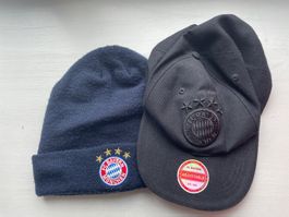 2 Mützen / Cap FC Bayern München