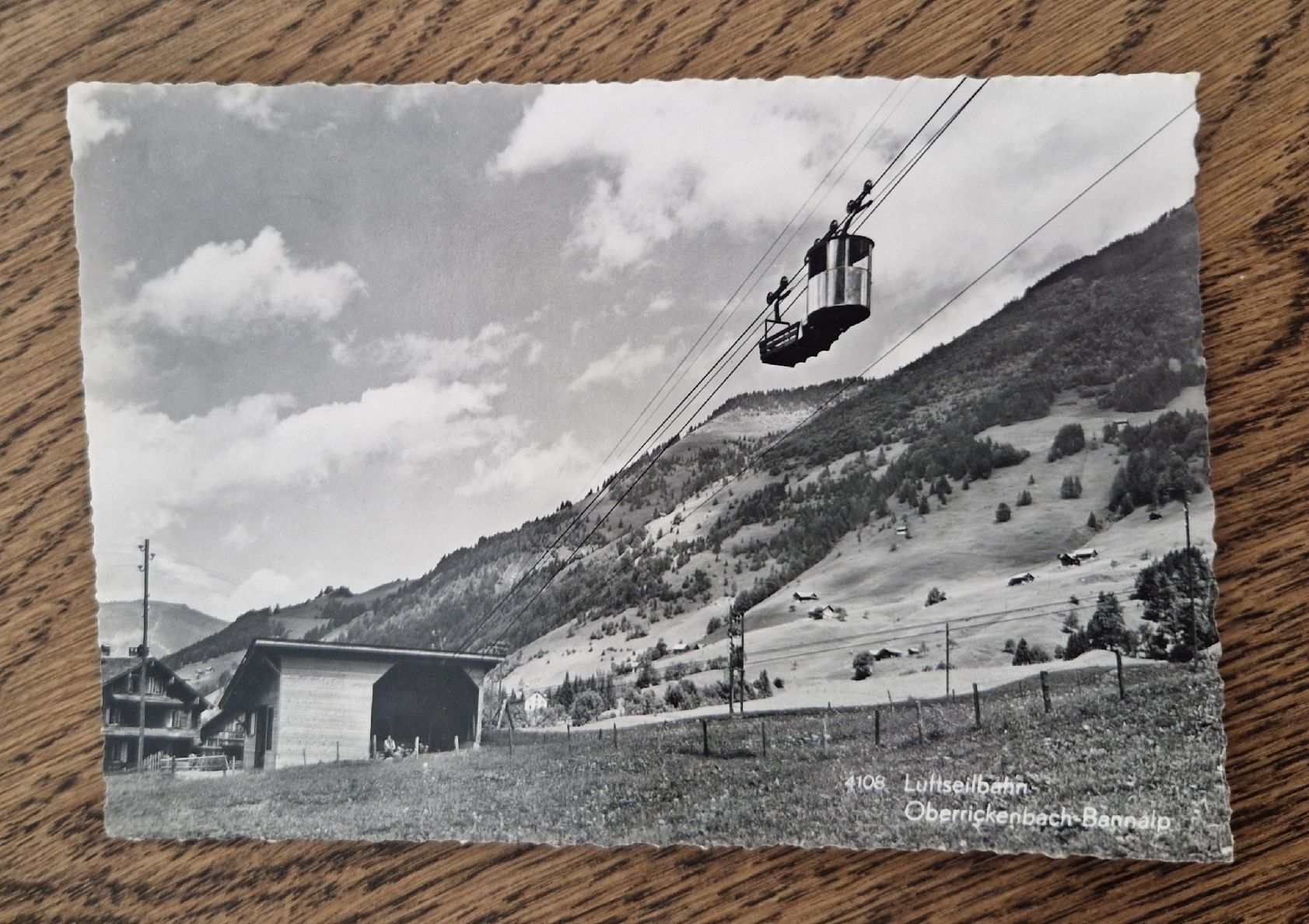 Cartes postales: Luftseilbahn Oberrickenbach- Bannalp 1954 – D'occasion à Ebikon par Donar50