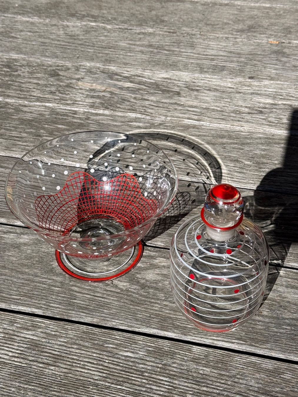 Geschirrsets: Antikes Glas Geschirrset mit Muster gebraucht – Gebraucht aus Wittwil von Schnaeppli64 1