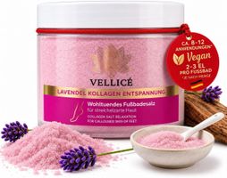 VELLICÉ Fußbadesalz Lavendel & Kollagen 400 g Neu