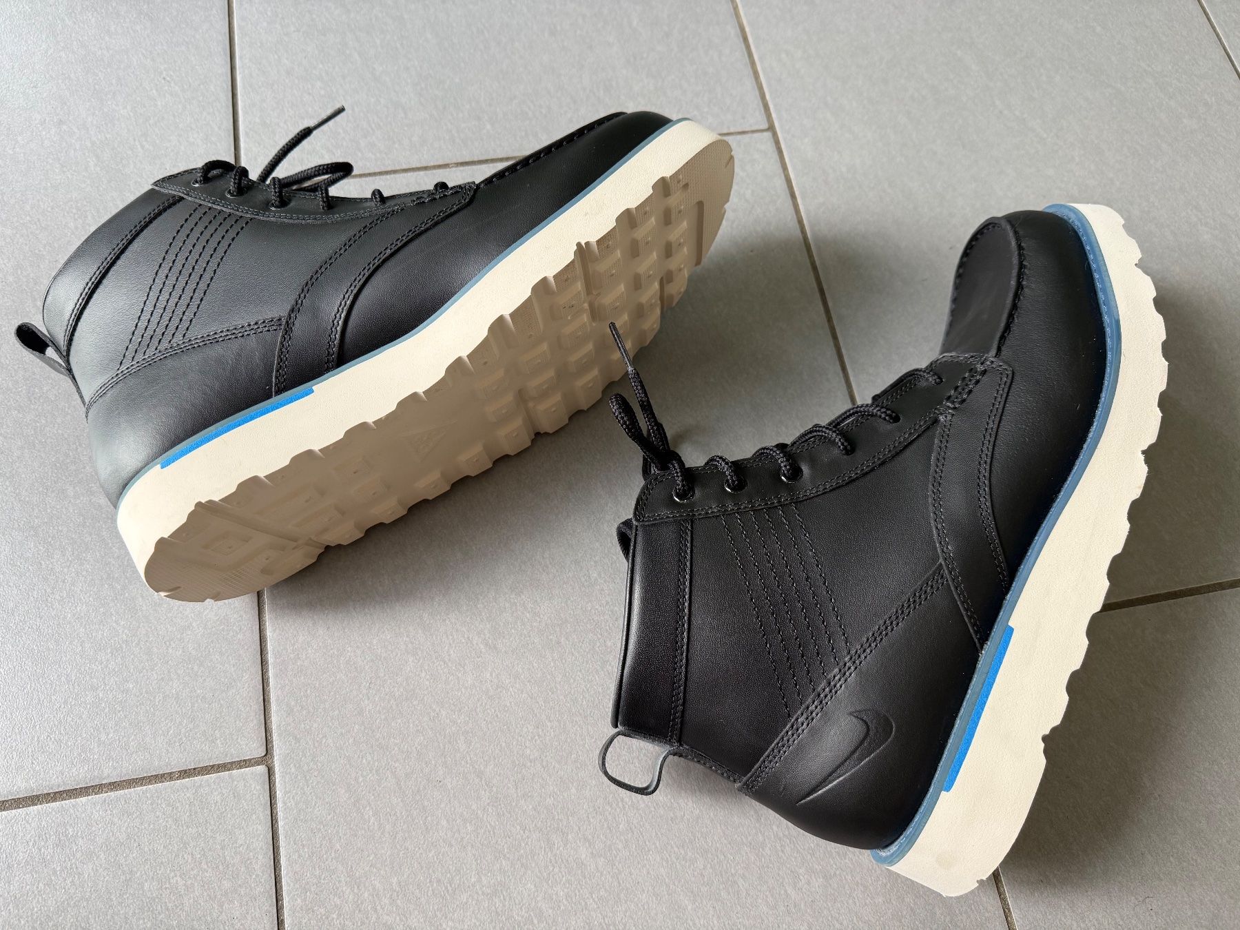 Nike Scarpe da uomo: Nike Kingman Leather Sneaker / Stiefel Grösse 46 - schwarz – Nuovo (secondo la descrizione) da Basel venduto da jetzt-wird-gemistet 5