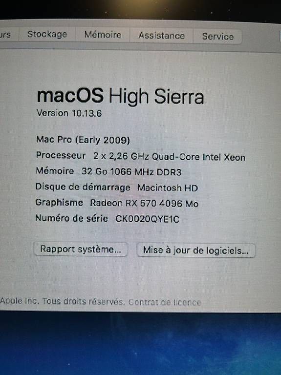 Apple PC: Apple Mac Pro 5,1- 8 coeurs / 32 G.RAM / RX 570 4Go – Usato da La Chaux-de-Fonds venduto da Simone1180 4