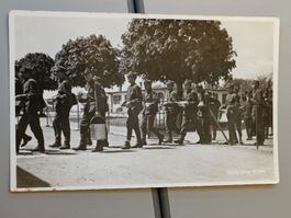 Echt Photo Karte / Waffenplatz Kloten Essen Fassen - 1938