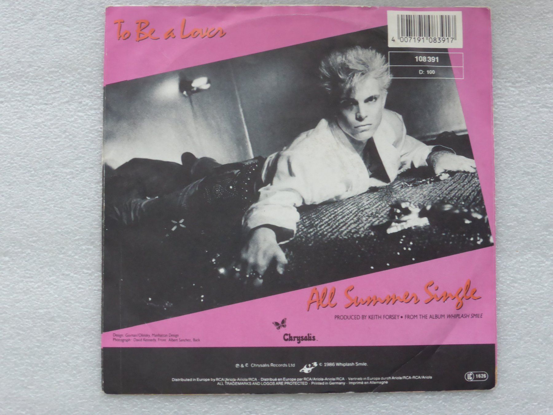 Dischi in vinile: Vinyl Single   BILLY IDOL – Usato da Küssnacht am Rigi venduto da Mondkinder 3