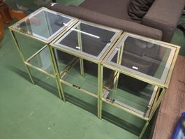 Beistelltische 2 Stück Glas&Messing