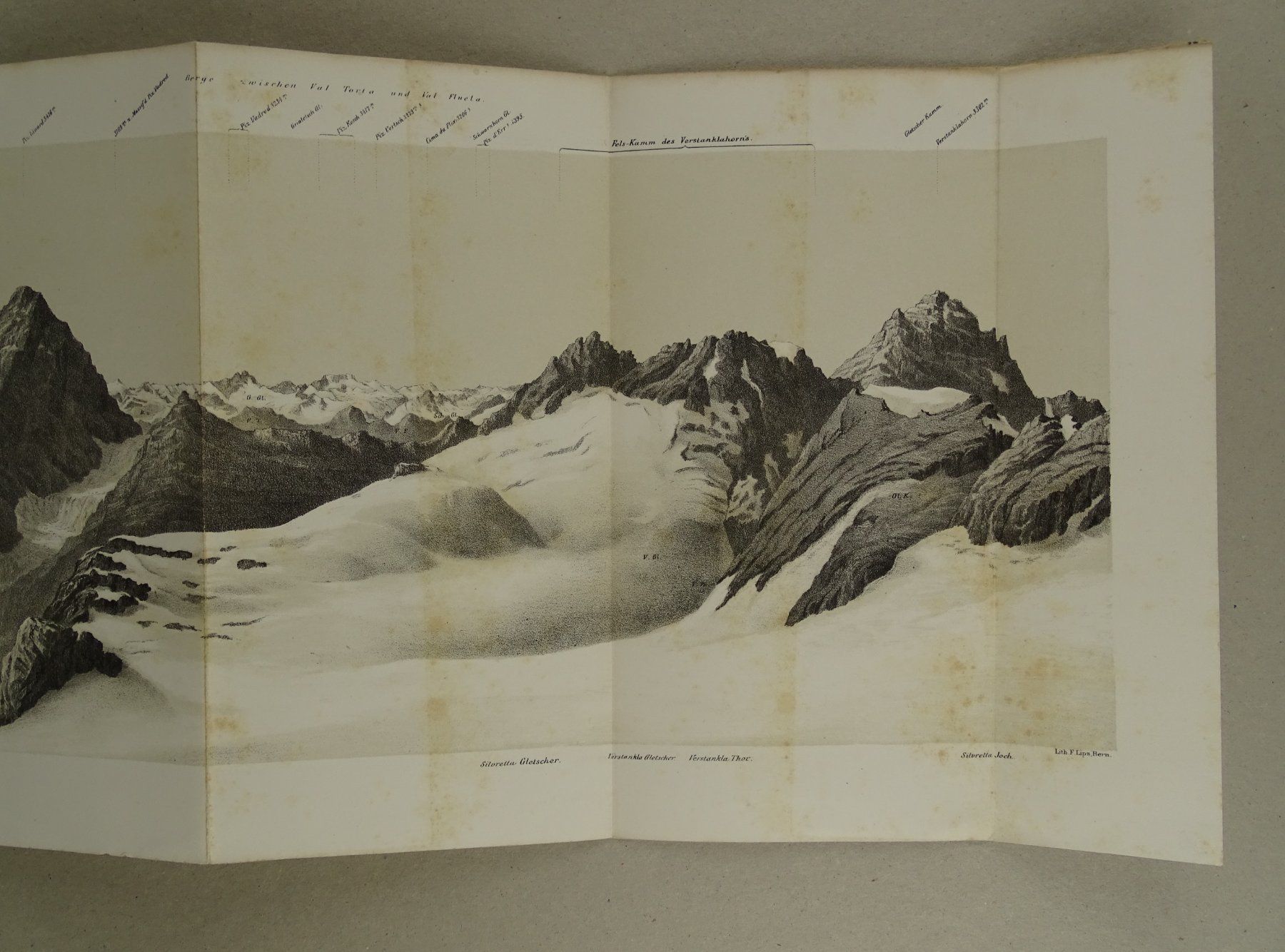 Libri: PANORAMA SILVRETTA PASS, 1866 – Usato da Grüningen venduto da Kartensammler 3