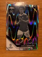 Topps Chrome Shola Shoretire Man Utd BW Raywave